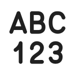 Text Number Format SVG Icon